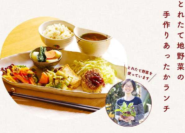 とれたて地野菜の手作りあったかランチ